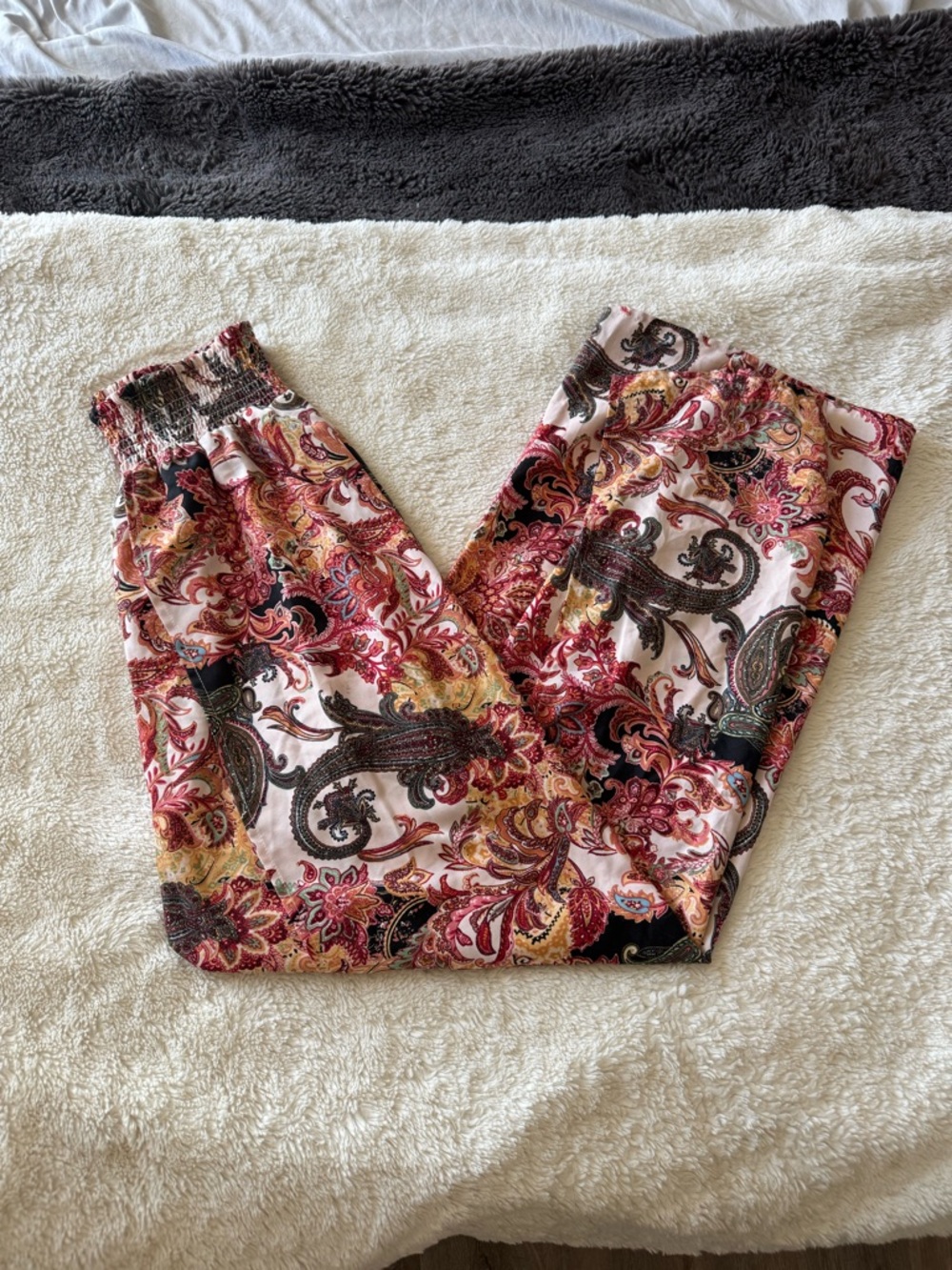 Daytrip Paisley Lounge Pants in Pink and Gold Tones